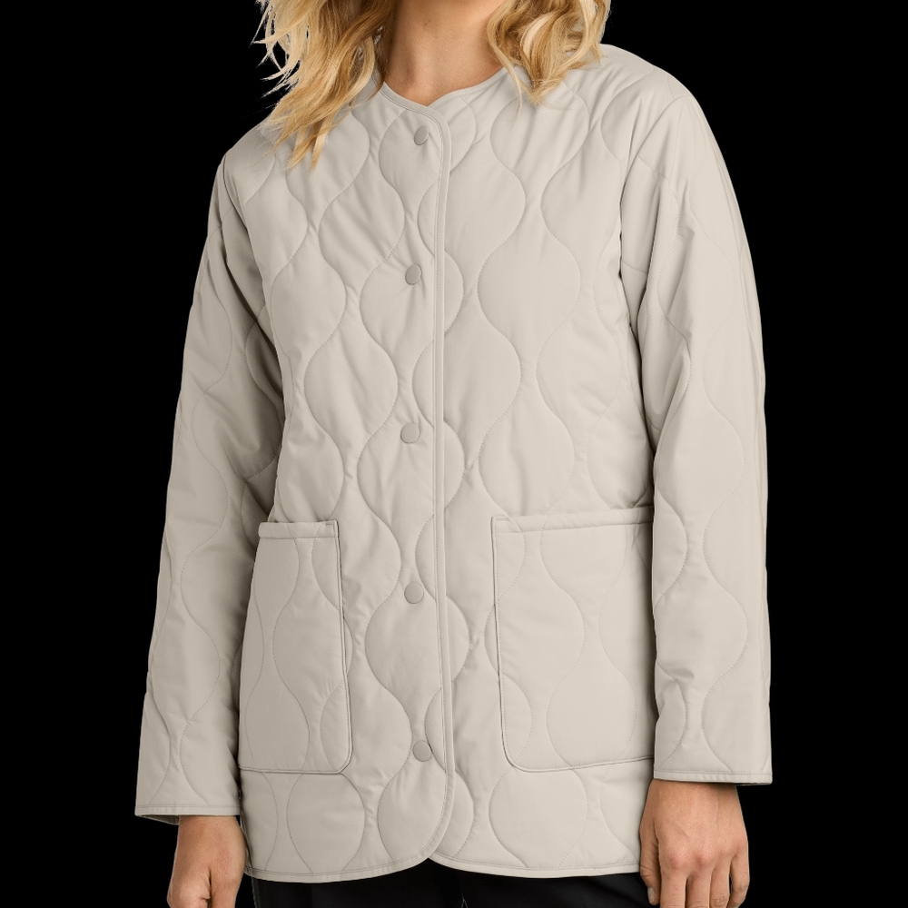 New Mercer+Mettle Women's Quilted Tan Jacket size small